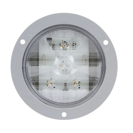 Truck-Lite Super 44, Led, Clear Round, 6 Diode, Back-Up Light, Gray Flange Mount Forget S.S. 44181C
